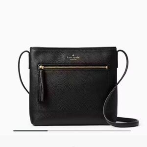 Kate Spade Black Pebbled Leather Chester Street Dessi Crossbody Bag